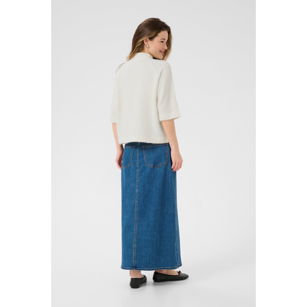 Pullover tricoté blanc chalk cc., KAFFE
