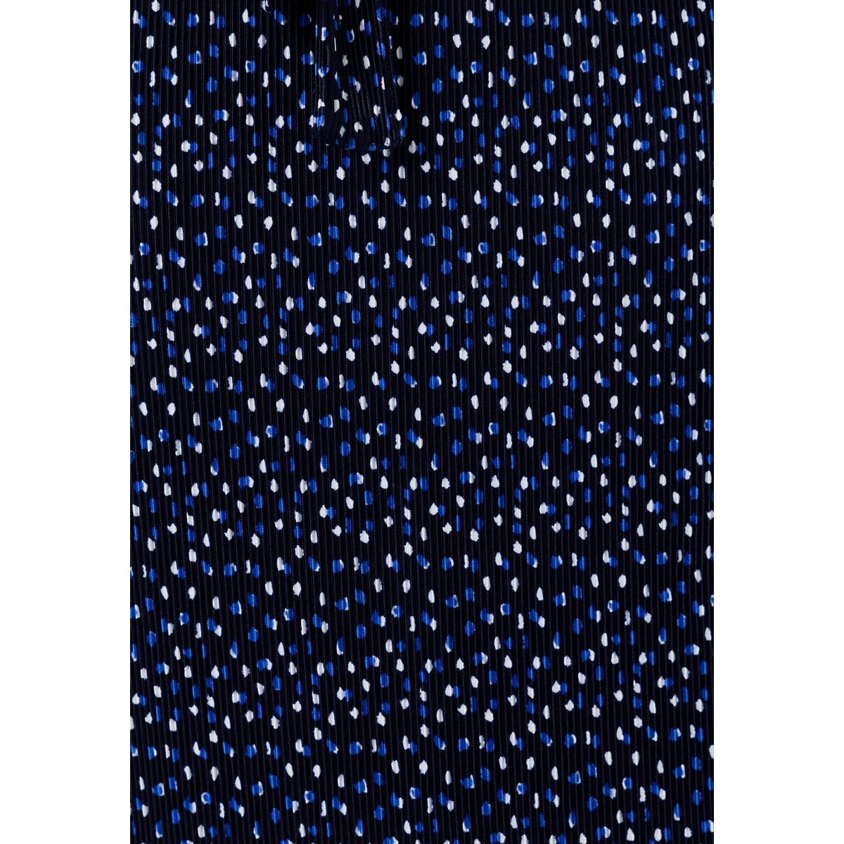 Robe plissé permanent bleu marine pois, DAMART