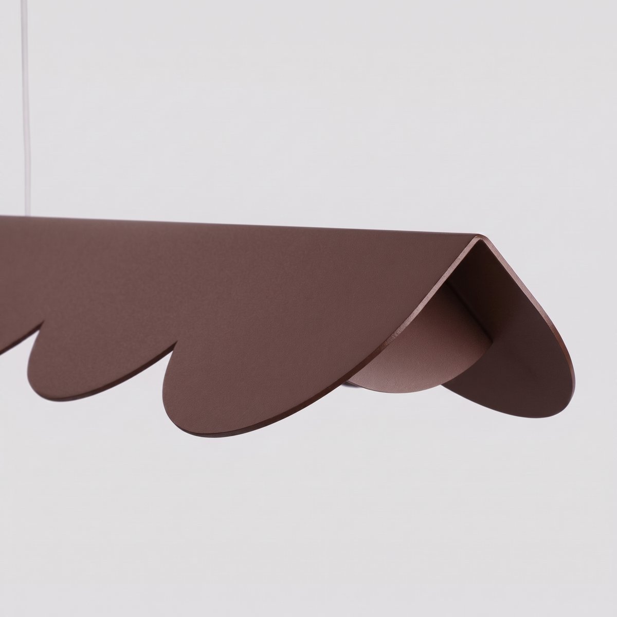 Suspension Aluminium Marron LED 1 Biscuit marron, EDEN
