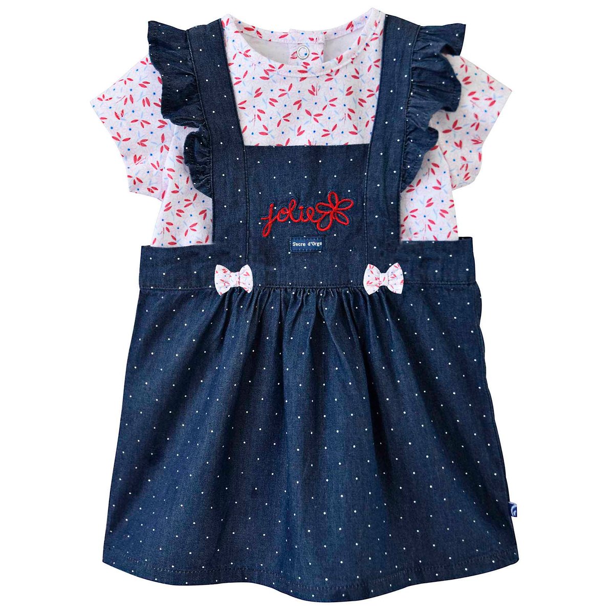 Ensemble t-shirt + robe coralie bleu, SUCRE D'ORGE