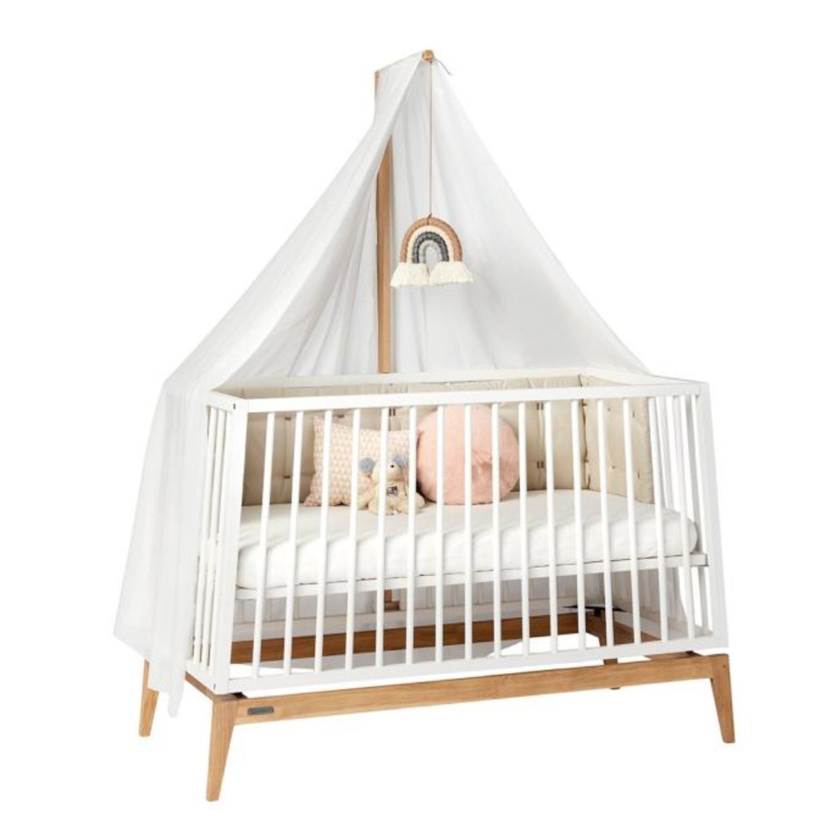 Voile de lit bébé Linea/Luna blanc, LEANDER