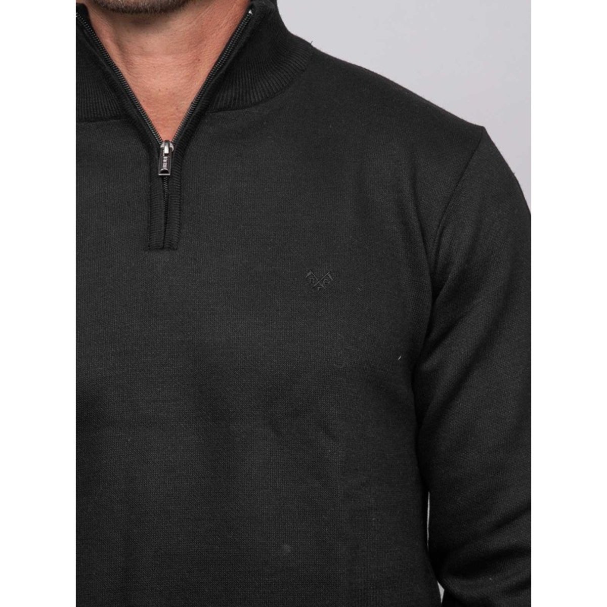 Pull Col Montant Zippé Larko noir, RITCHIE