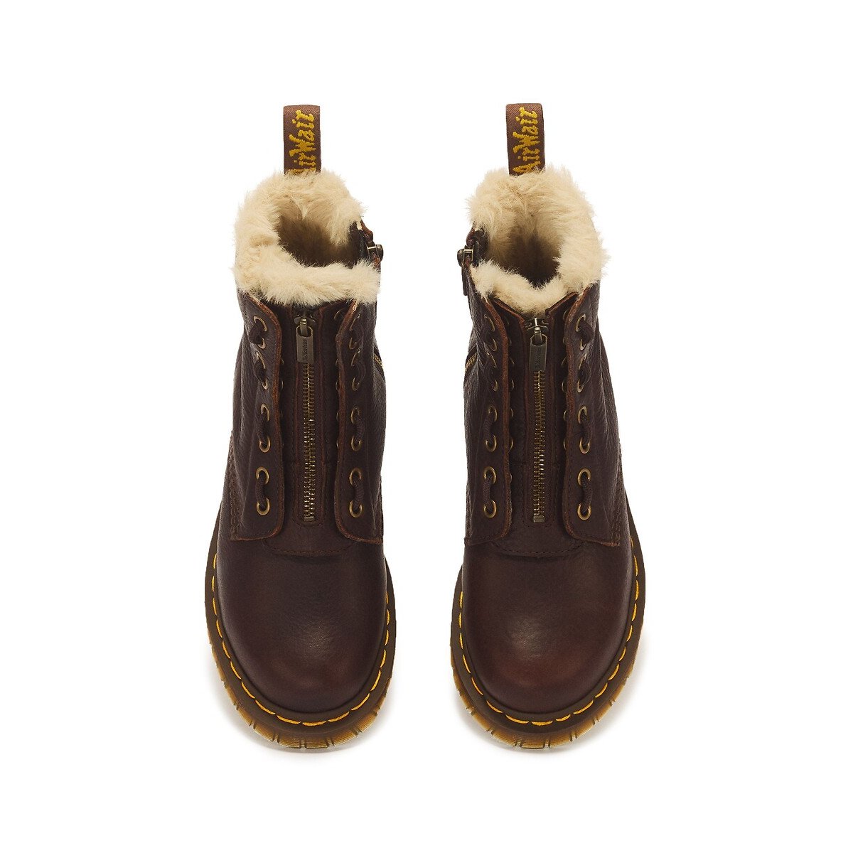 Botas 1460, forradas, em pele, Grizzly castanho, DR. MARTENS