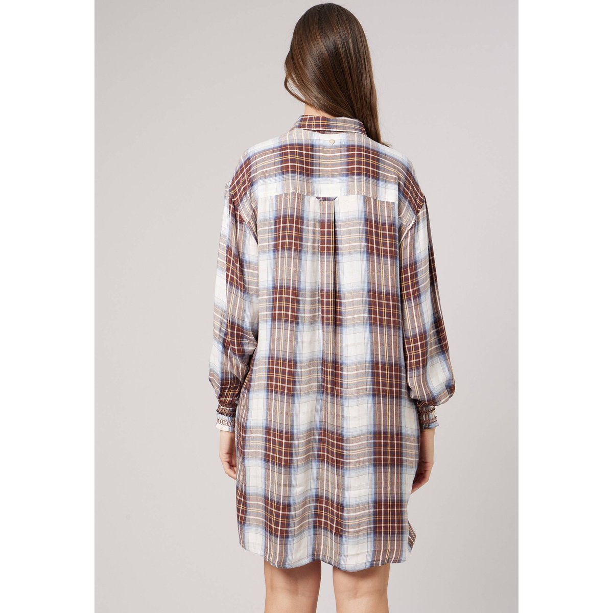 Robe chemise ample femme DILANA brown, DEELUXE