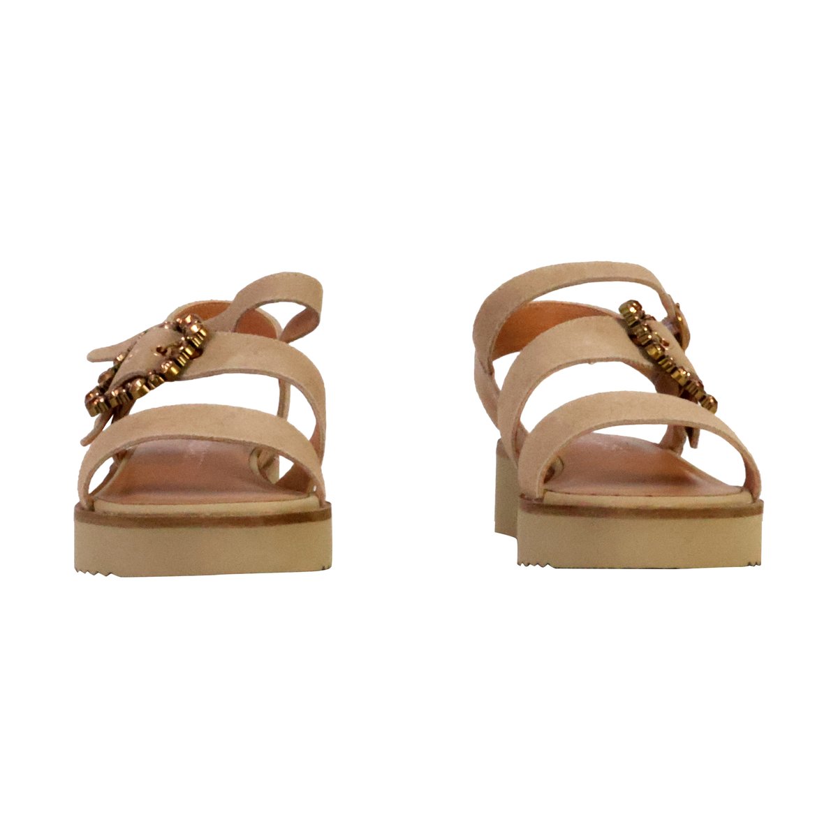 Sandales Cuir Valancia beige, EMILIE KARSTON