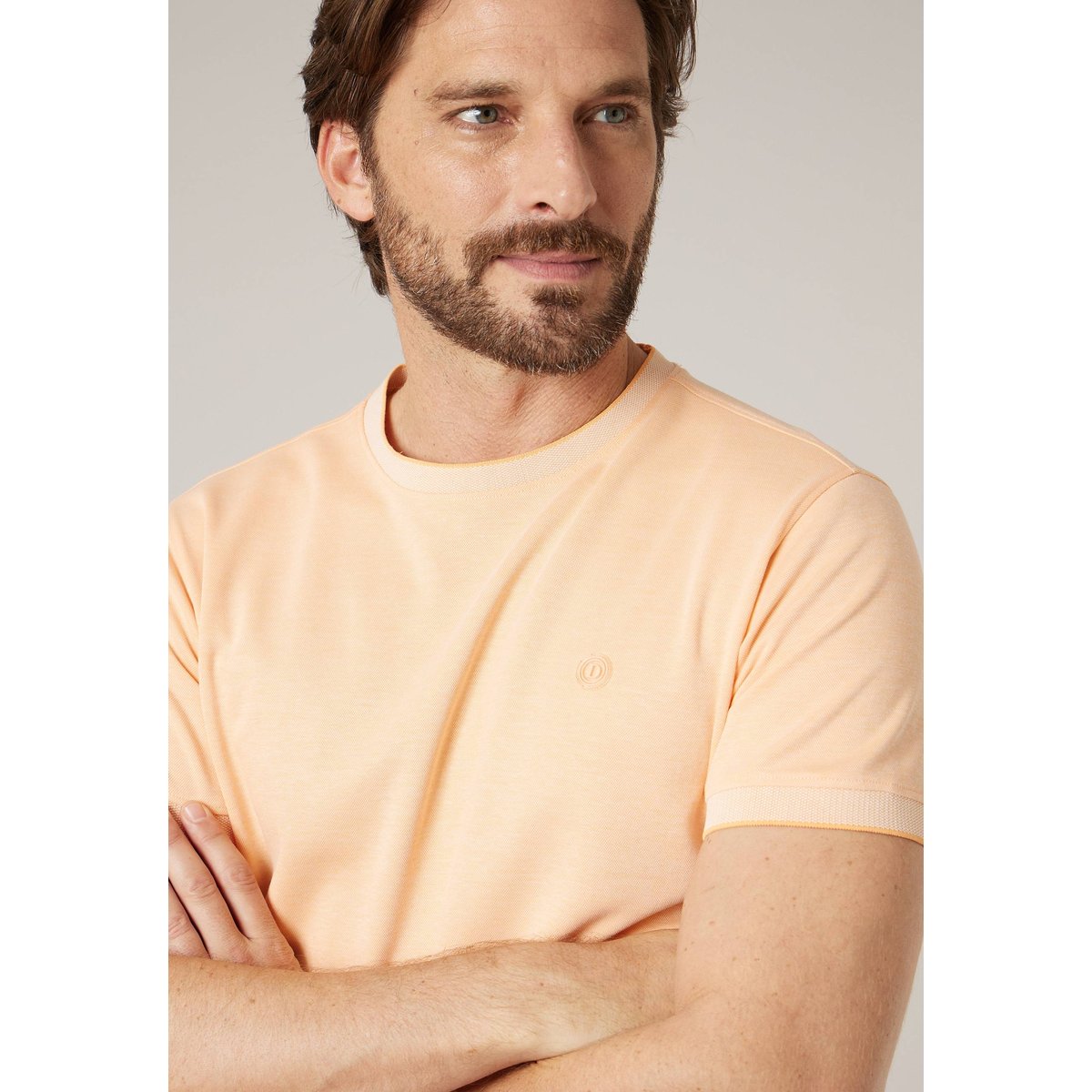 T-shirt homme en piqué VINTOR orange, DEELUXE