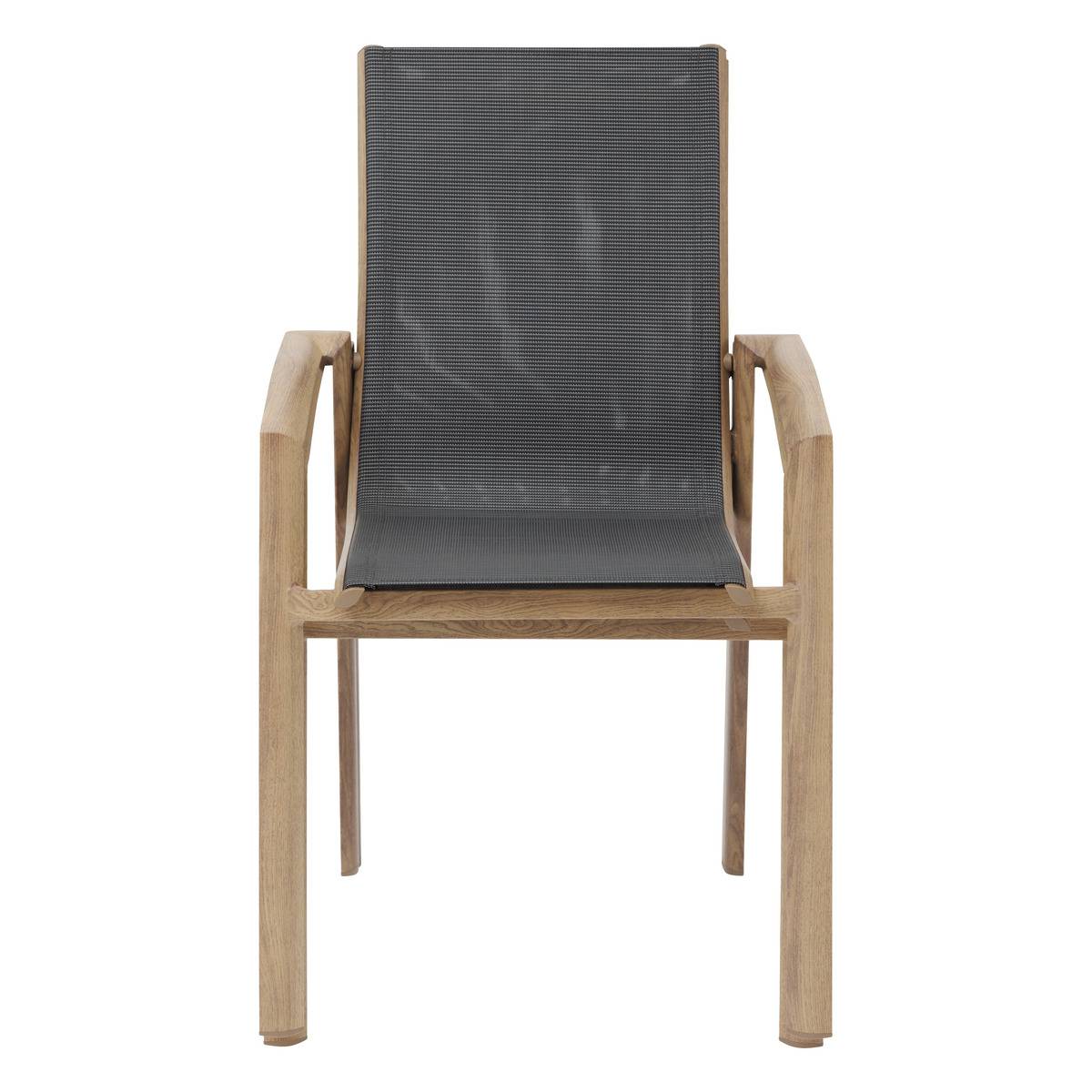 Fauteuil de jardin empilable AXANT gris poivre, HESPERIDE