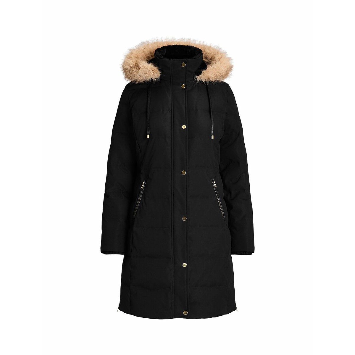 Doudoune mi-longue à capuche noir, LAUREN RALPH LAUREN