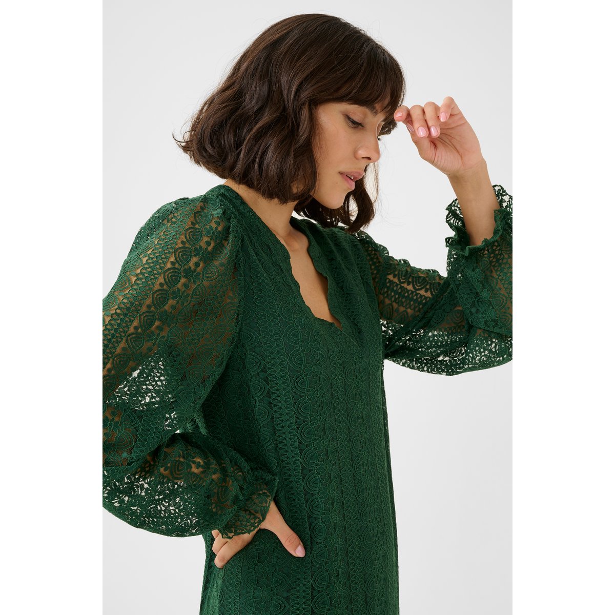 Jersey dress vert dark green, KAFFE
