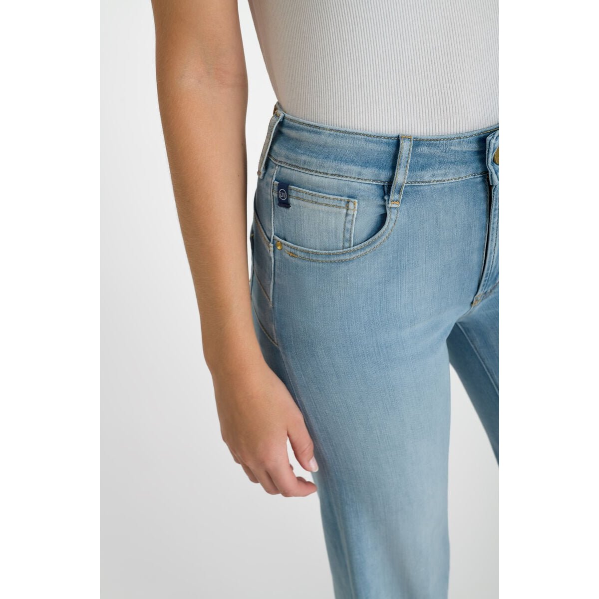 Jeans flare PULP high flare, longueur 34 blue, LE TEMPS DES CERISES