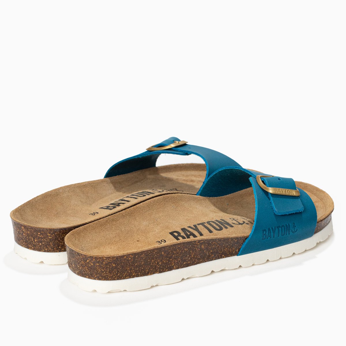 Sandales en cuir ZEPHYR bleu, BAYTON