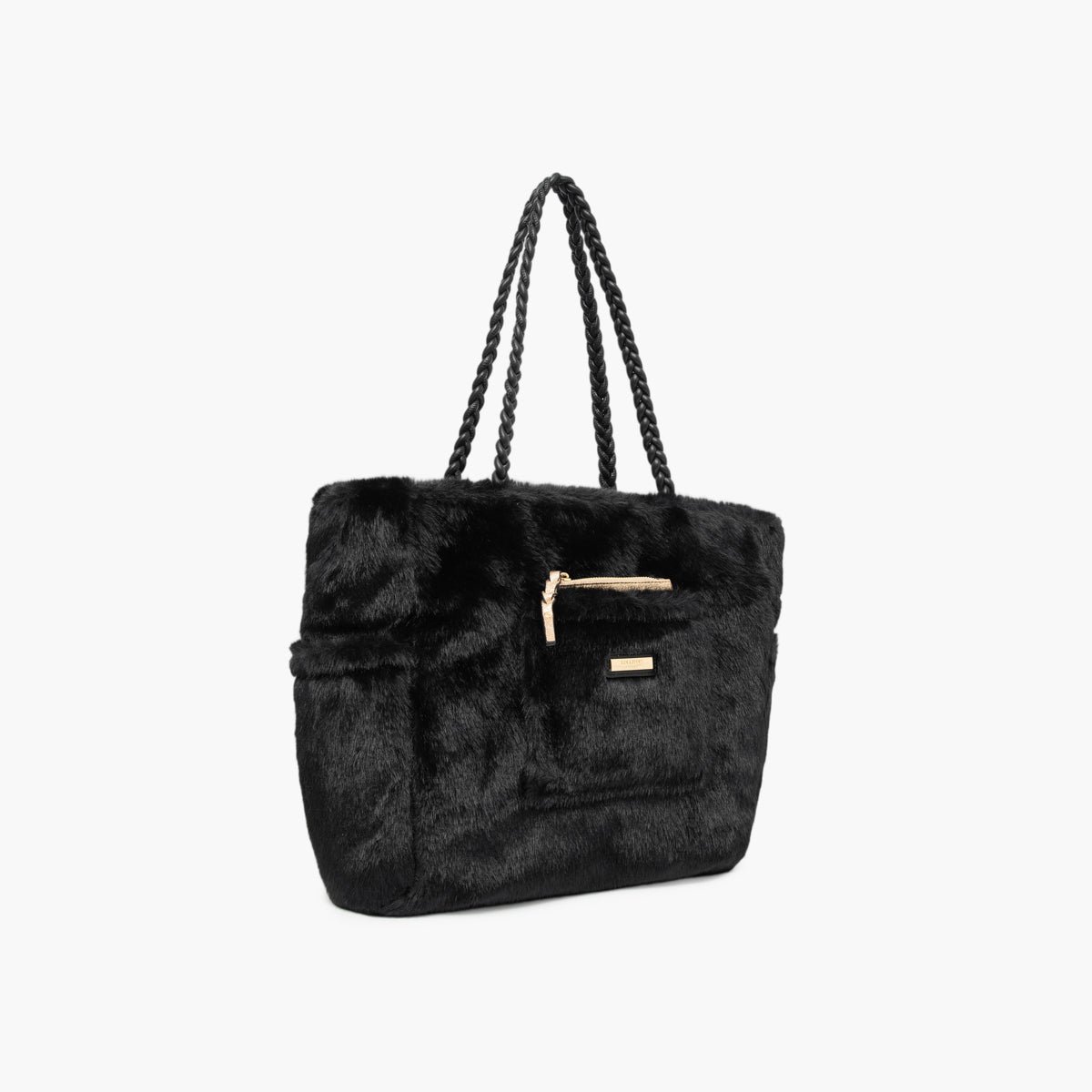 Grand sac shopper Tigra noir,doré, LOLLIPOPS