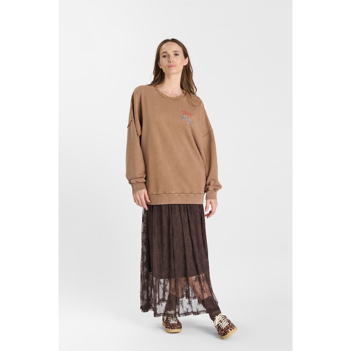 Sweat-Shirt MERY coffee, LE TEMPS DES CERISES