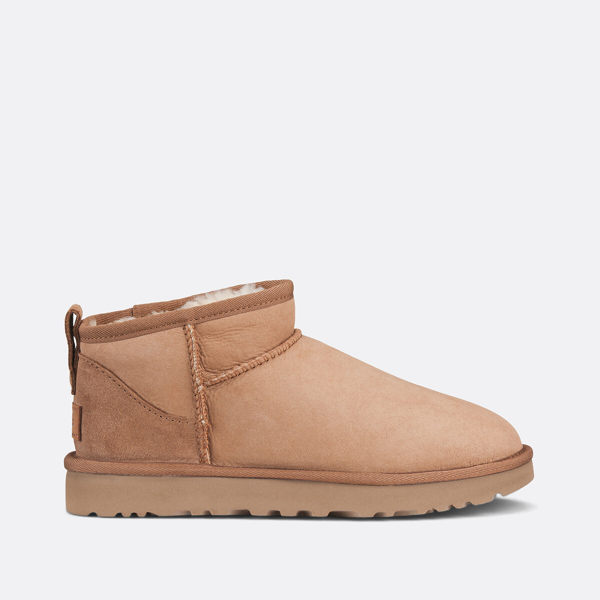 Boots cuir Classic Ultra Mini chataigne, UGG