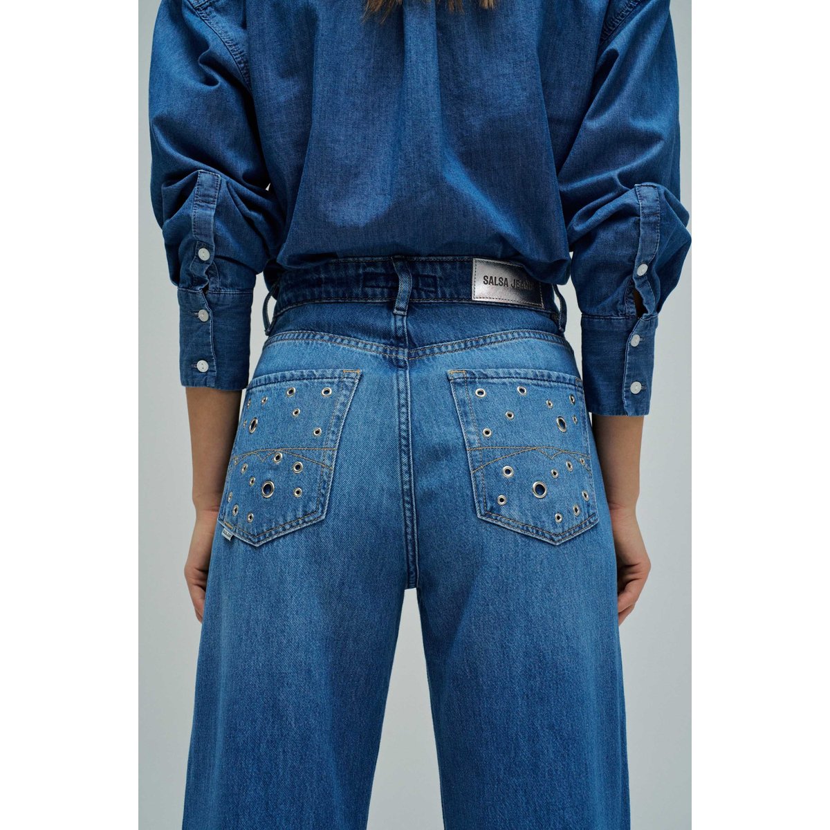 JEAN WIDE LEG bleu, SALSA JEANS