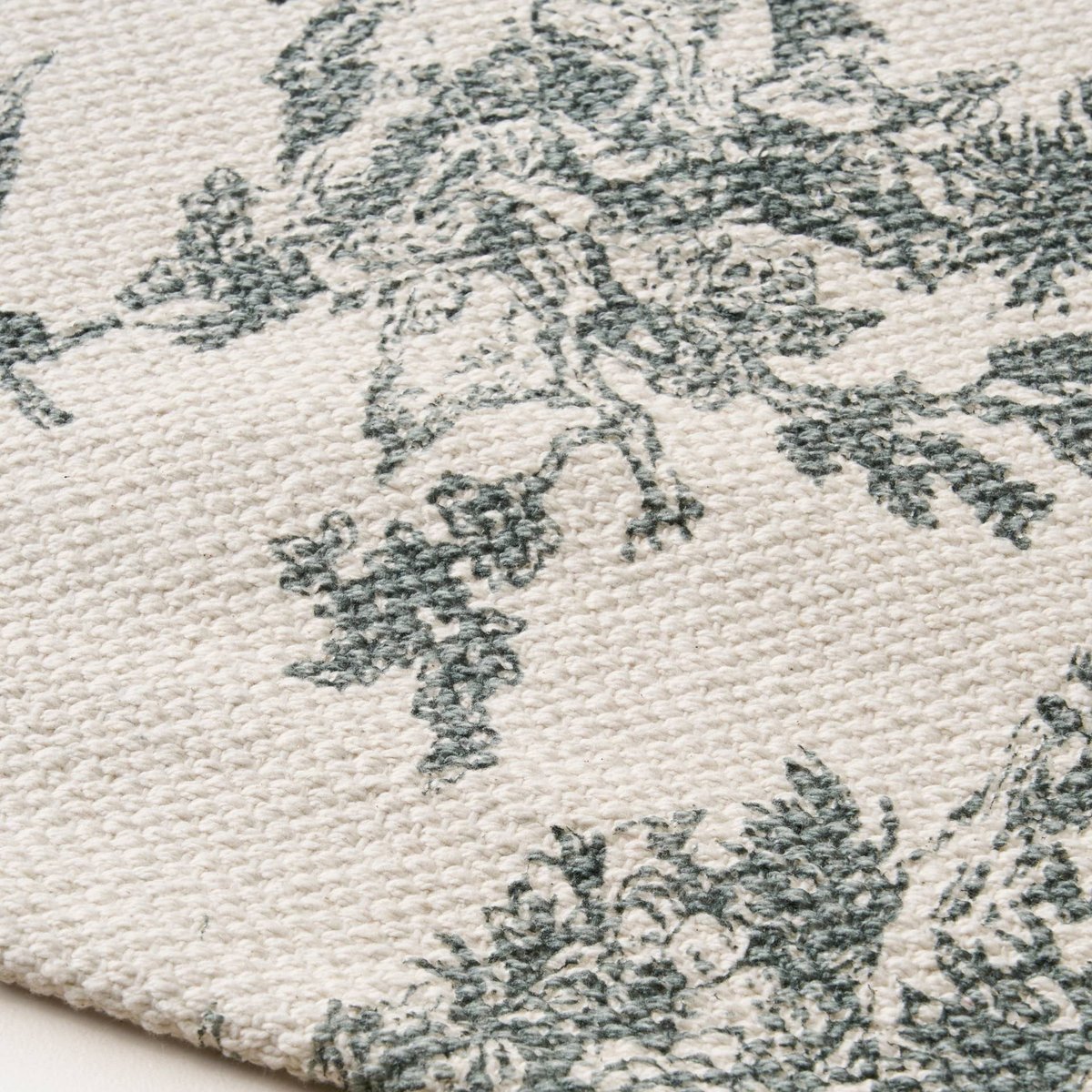 Tapis imprimé, 100% coton vert anglais, MONOPRIX