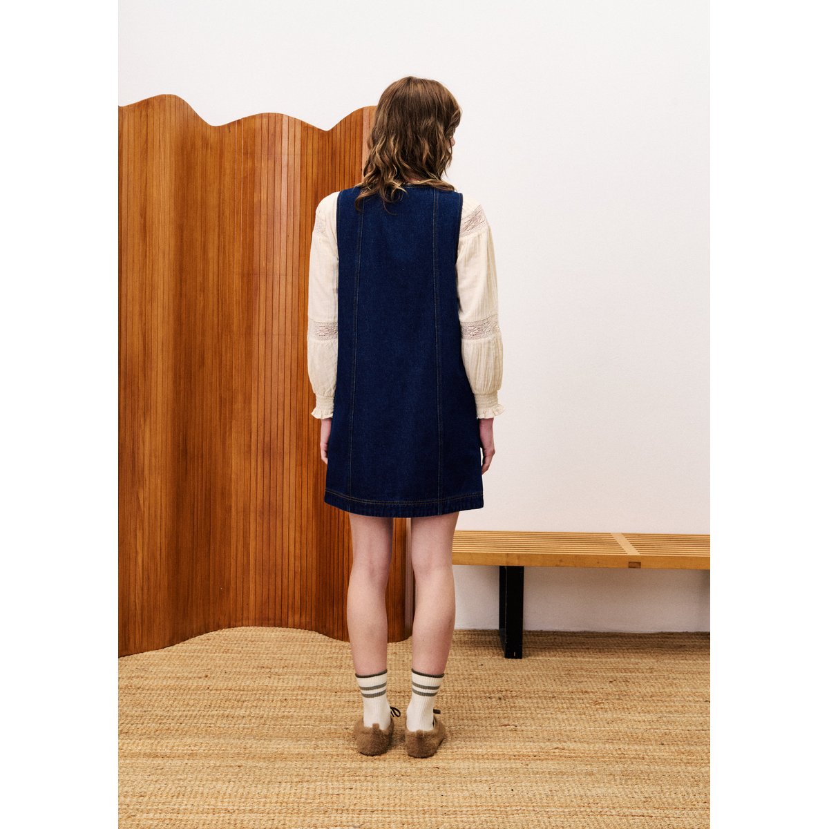 Robe en coton NALA bleu nuit, FRNCH