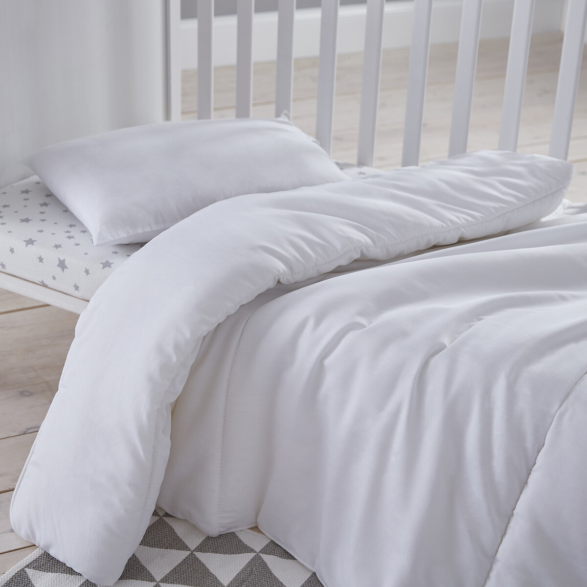 Safe Nights Toddler Bed Set - 4.5 Tog white, SILENTNIGHT
