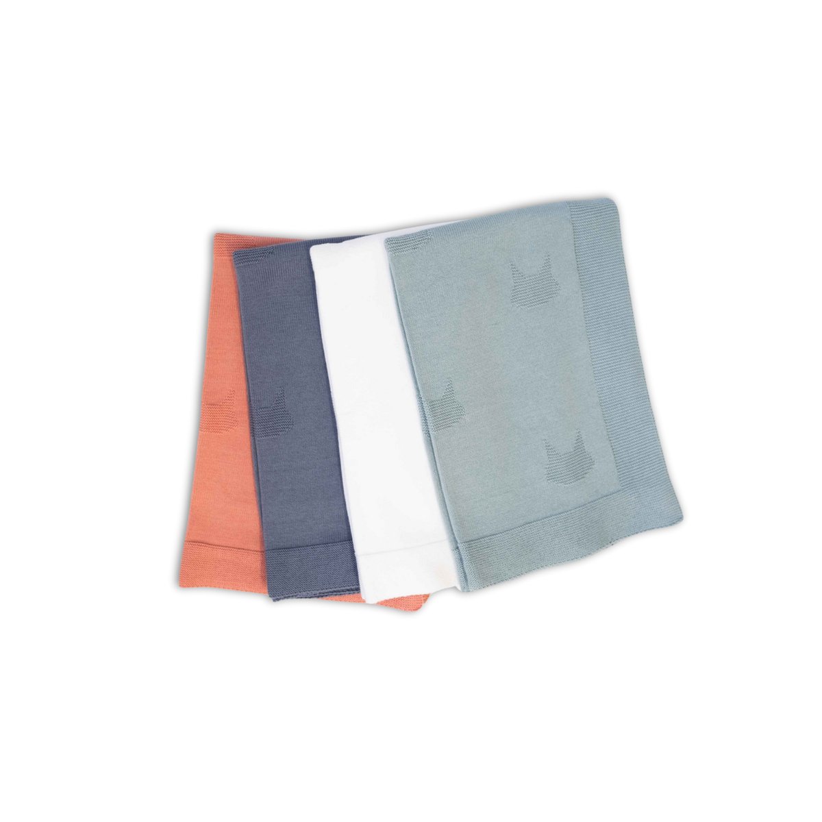 Couverture en coton - Petit Chat bleu orage, LA MANUFACTURE DE LAYETTE