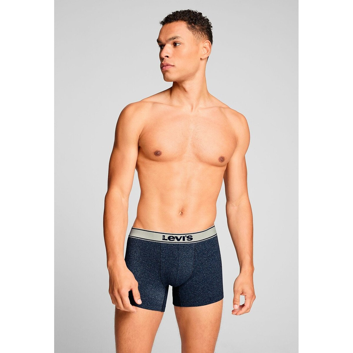 Lot de 2 boxers unis bleu marine + imprimé, LEVI'S