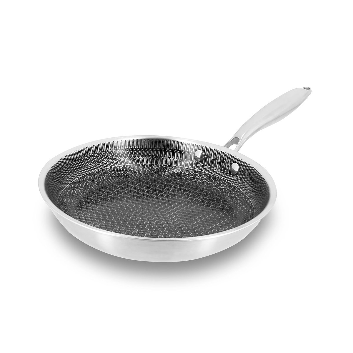 Poêle revêtu 20cm en acier inoxydable, TRINOX inox, MENASTYL