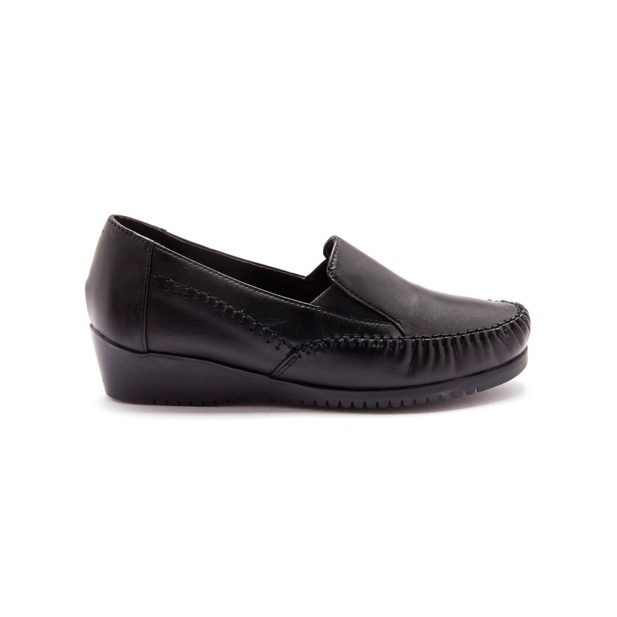 Sans-gêne élastiqués cuir grande largeur noir, PEDICONFORT