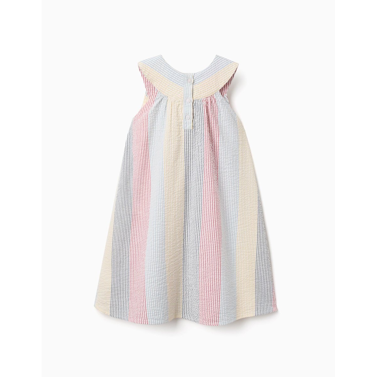 Robe sans manches en coton à rayures You&Me rouge, ZIPPY