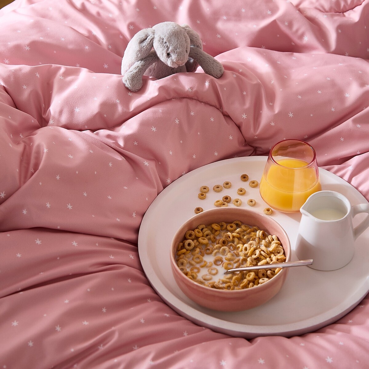 10.5 Tog Coverless Duvet Set Starry Night pink, NIGHT LARK