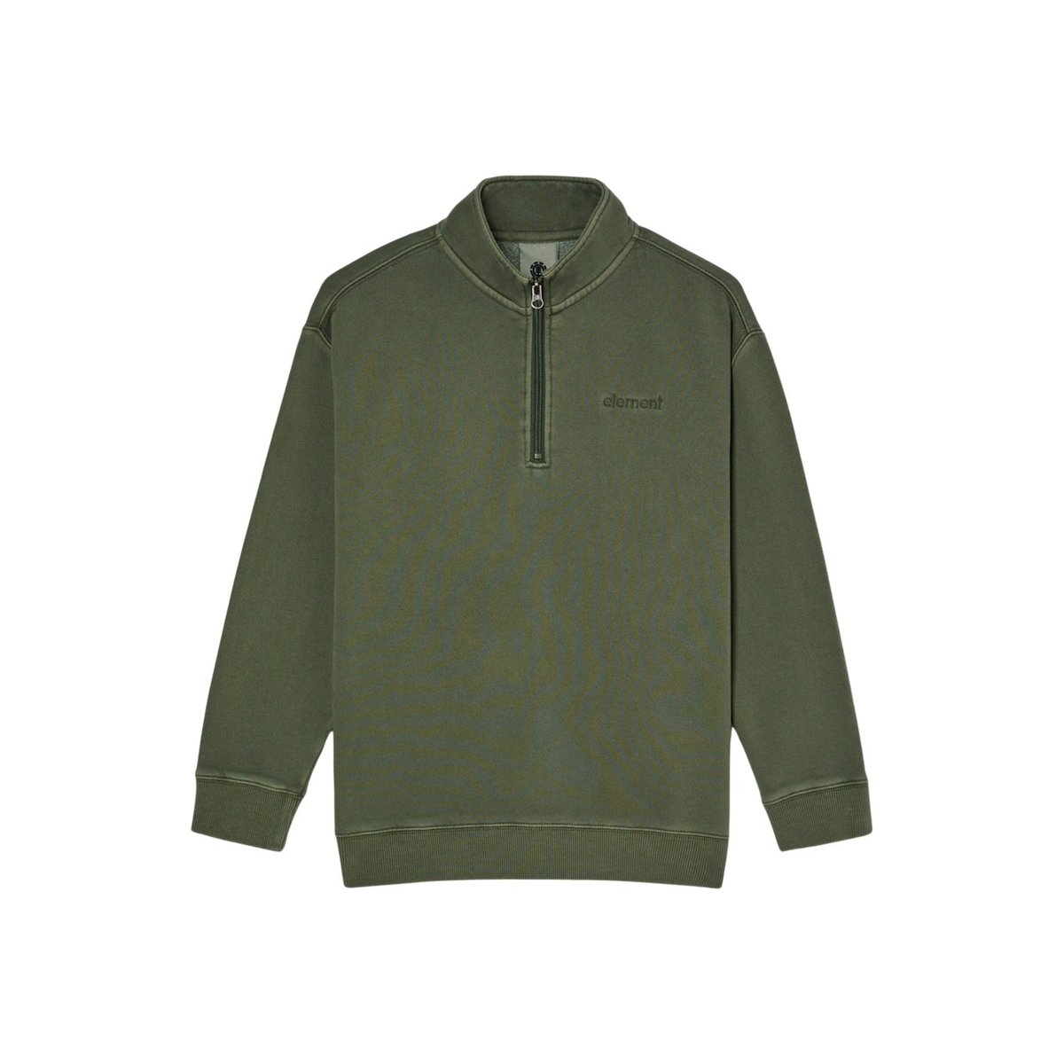 Sweat à 1/2 fermeture éclair LOWCASE PIGMENT vert bronze green, ELEMENT