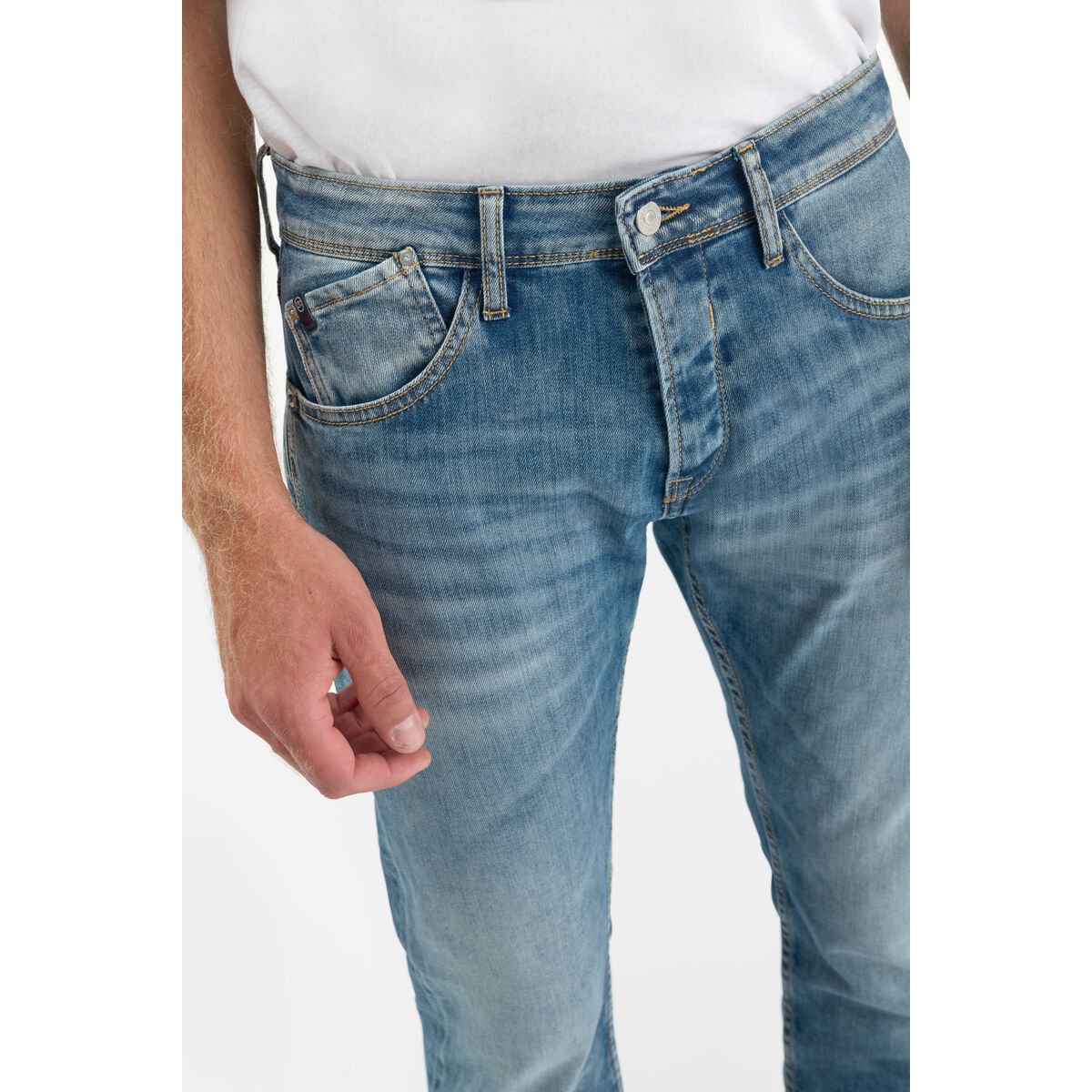 Jeans slim stretch 700/11, longueur 34 blue, LE TEMPS DES CERISES
