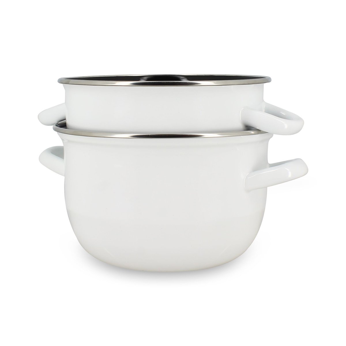 Marmite à moule 18cm en acier émaillé blanc, MENASTYL