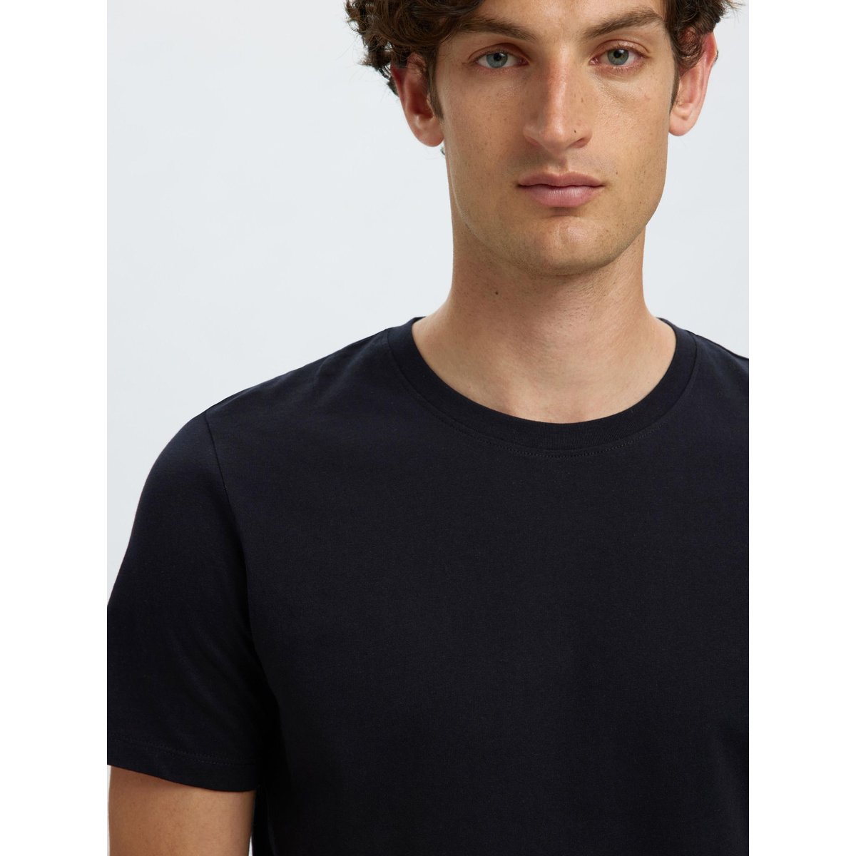 T-Shirt Ras Du Cou noir - black, SELECTED