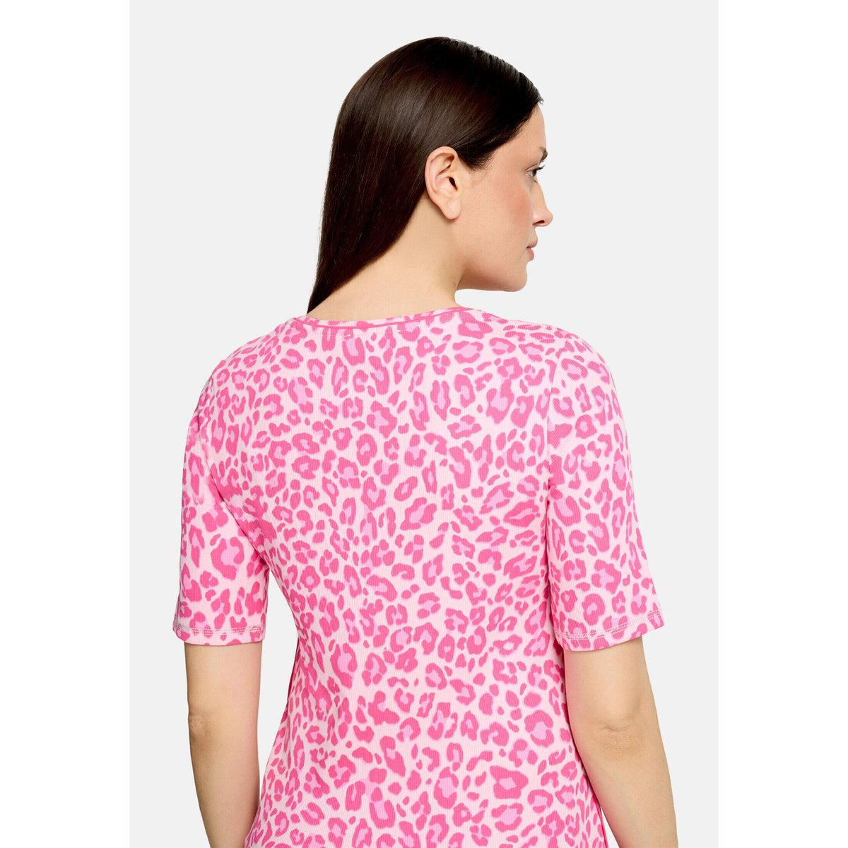 T-shirt basique de texture côtelée rosé/pink, BETTY BARCLAY