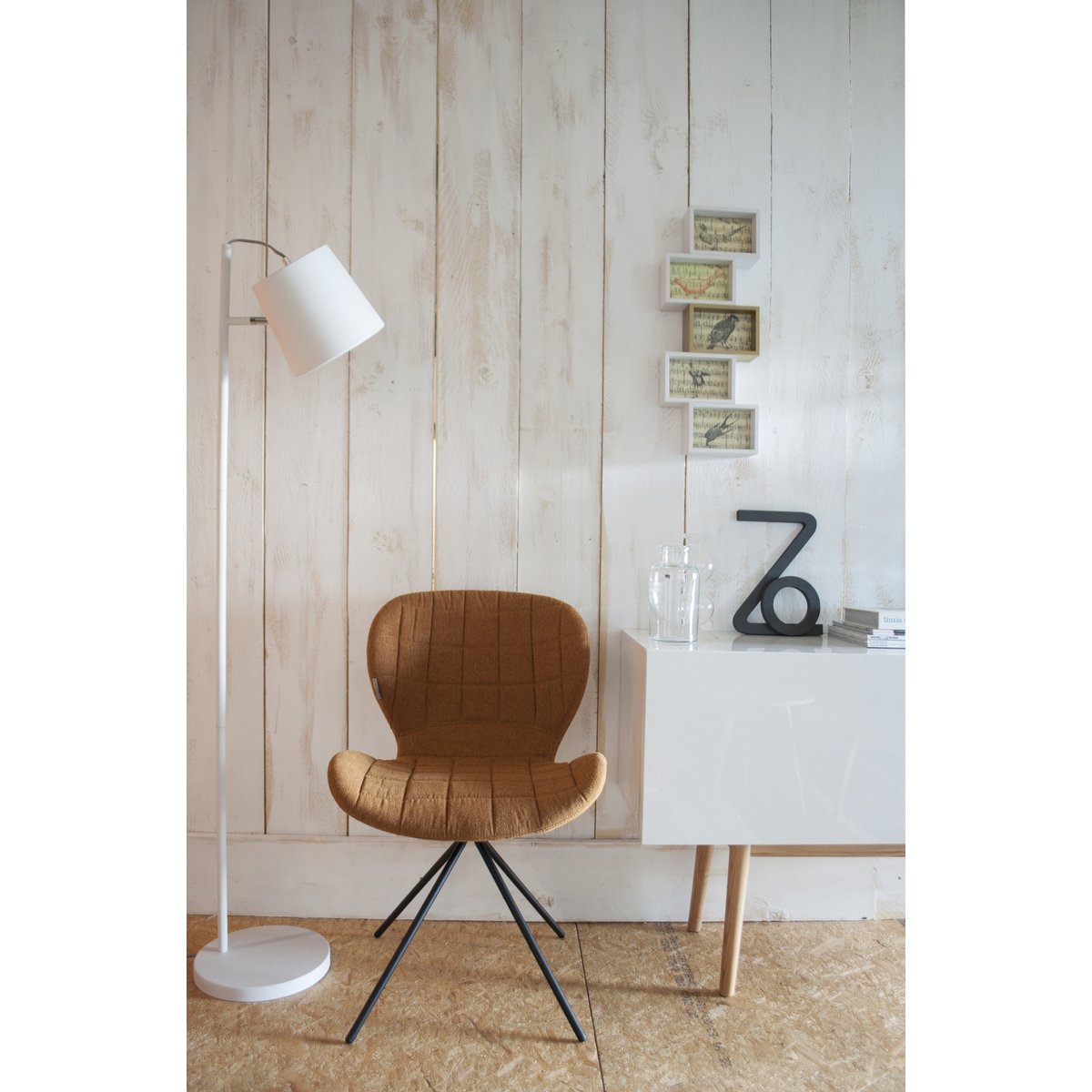 Lampadaire design Buckle Head - deco blanc, D'ARPEJE