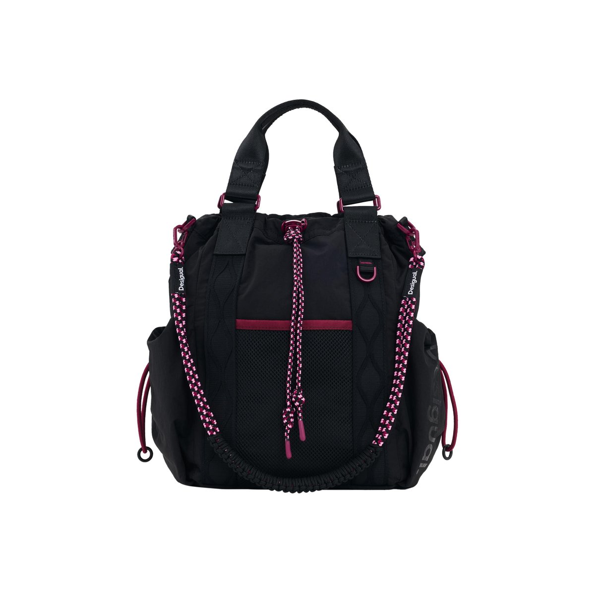 Sac à dos nylon moyen noir, DESIGUAL