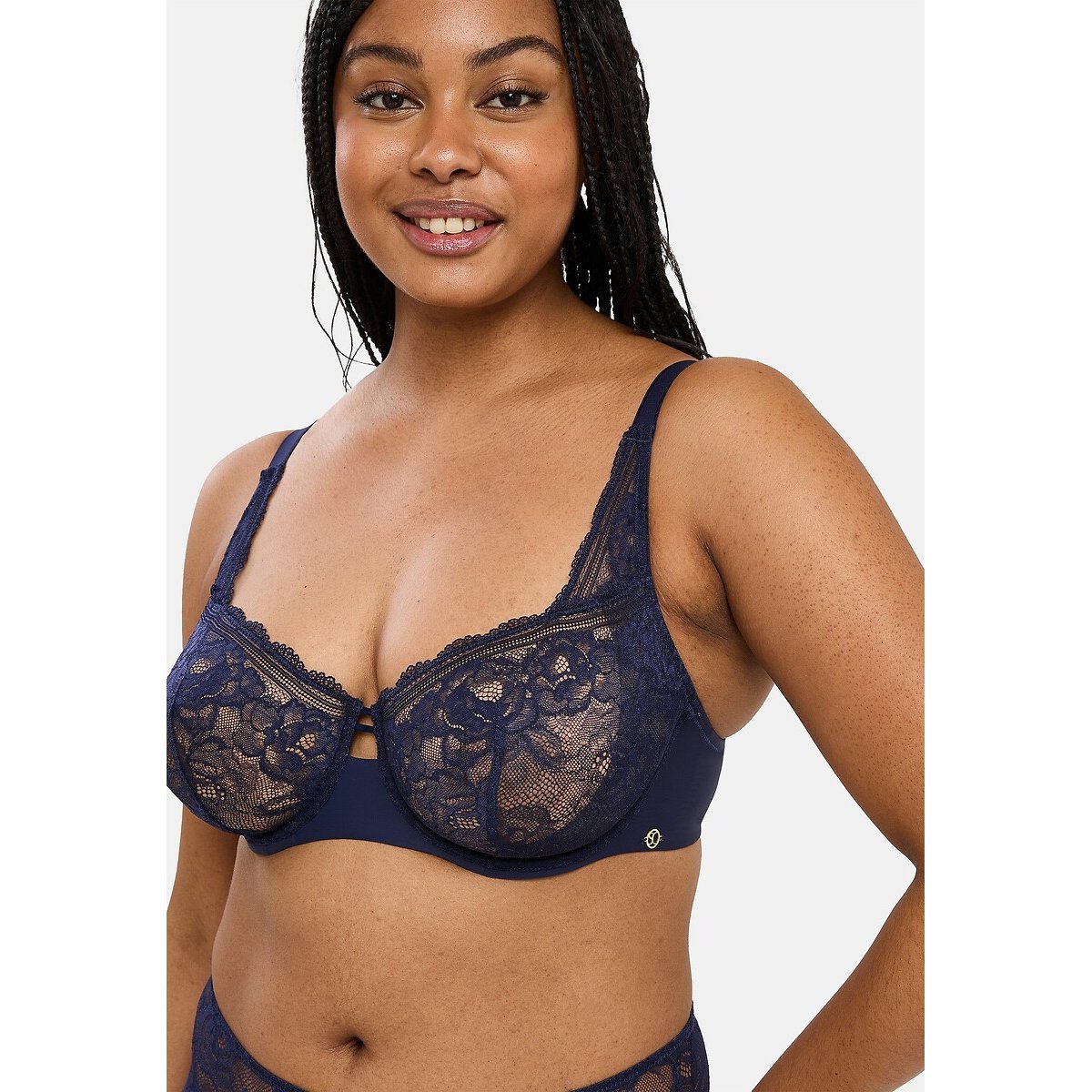 Lily Demi-Cup Bra navy blue, SANS COMPLEXE