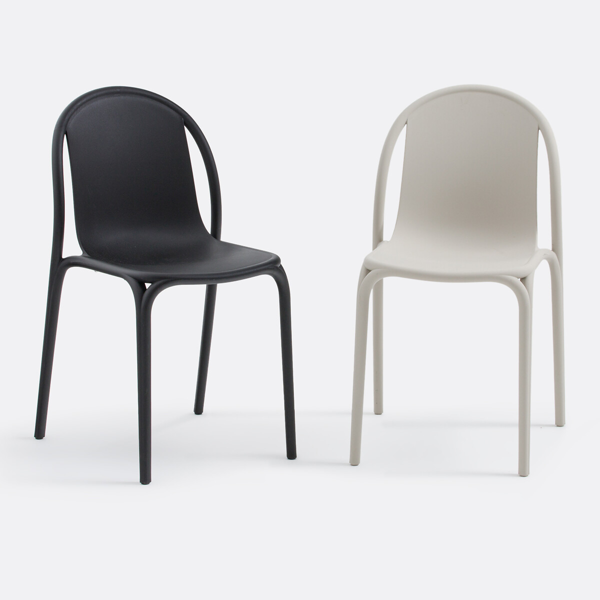 Lote de 2 sillas de jardín de polipropileno, Brooklyn beige, LA REDOUTE INTERIEURS