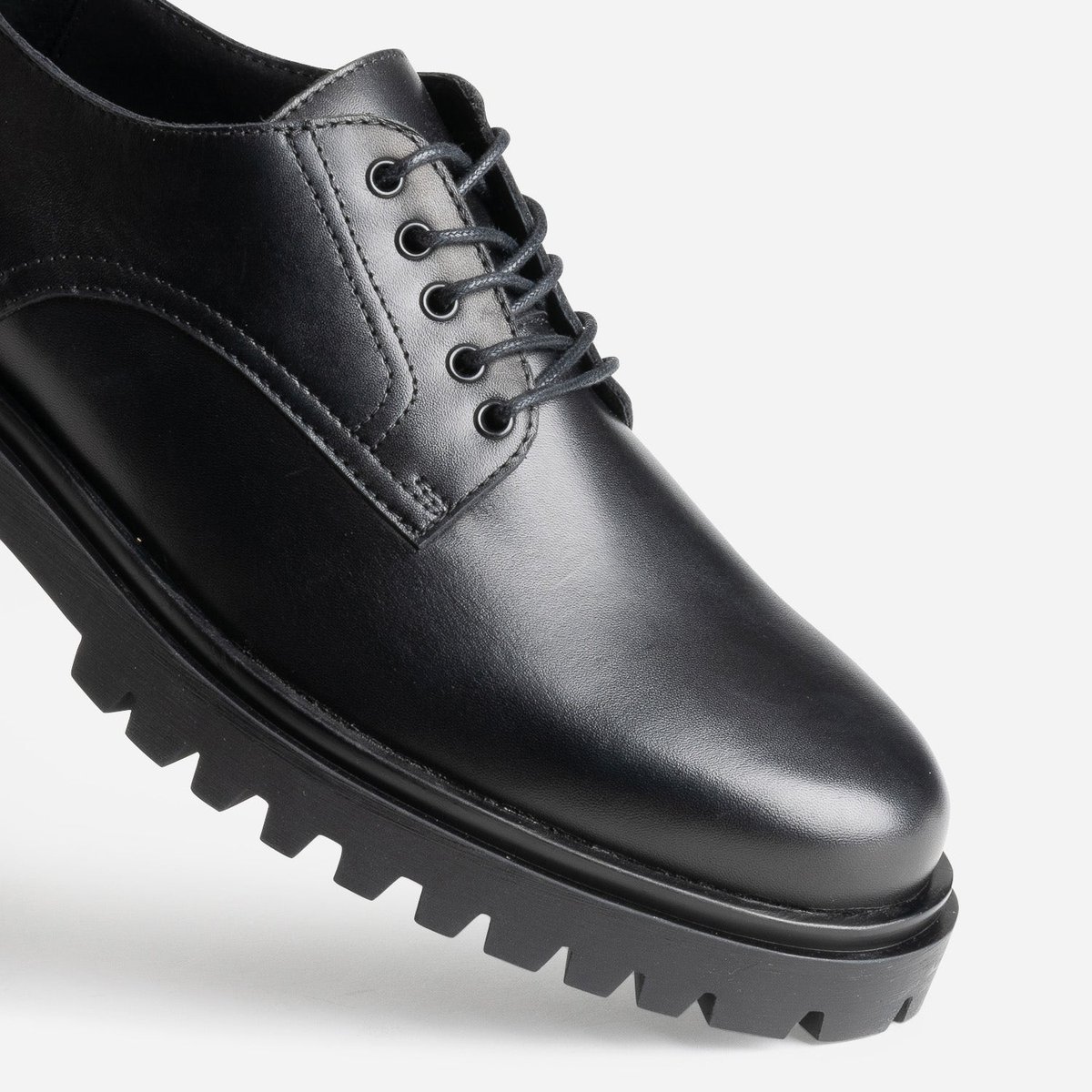 Derby en cuir CELESTIN noir, ERAM