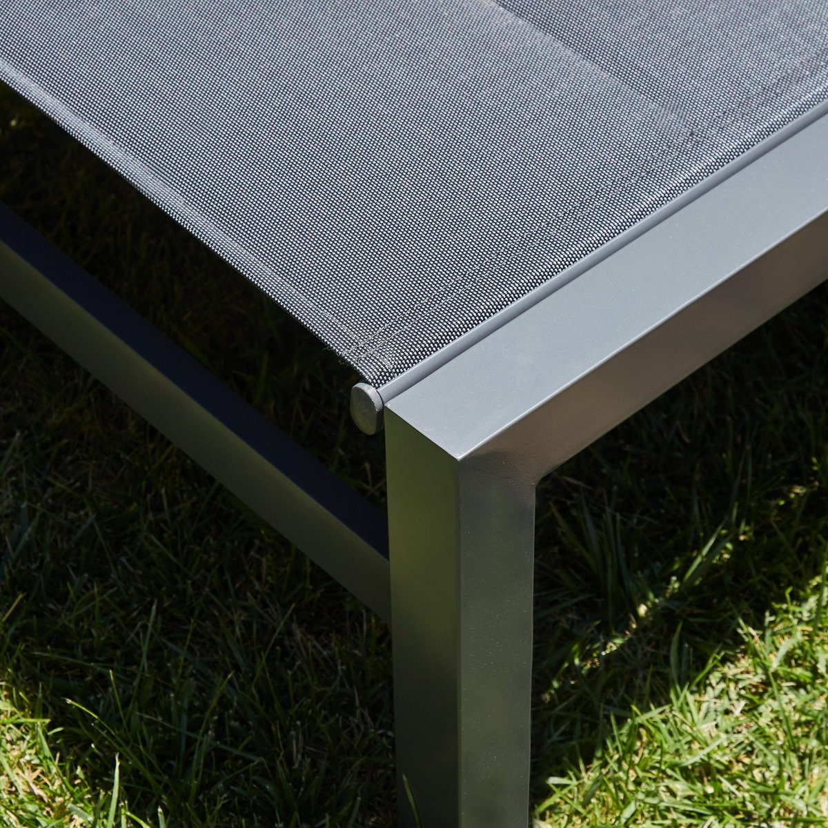 Transat aluminium, lot de 2, TOKYO gris foncé, DEFORA HOME