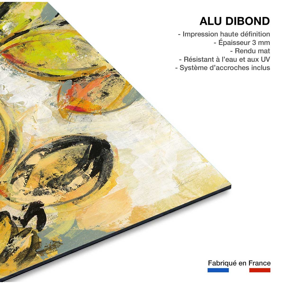 Tableau sunny flower tableau alu dibond, HEXOA