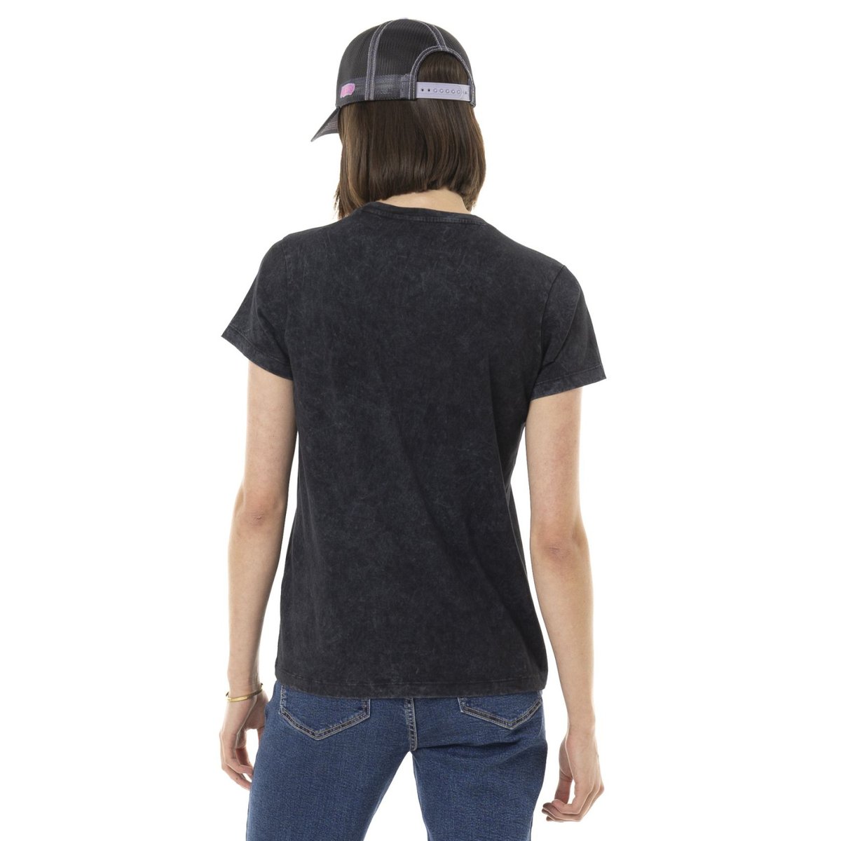 Tee shirt coton VIPERE noir/rose/beige, VON DUTCH