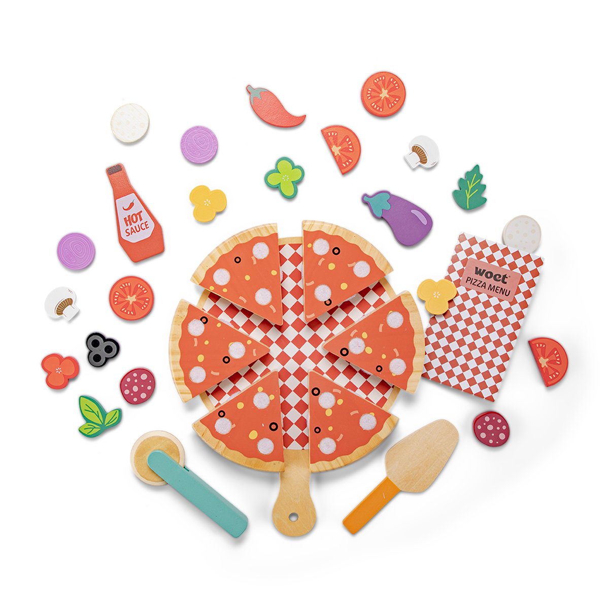 Ensemble pizza pour jouer multicolore, NEW CLASSIC TOYS
