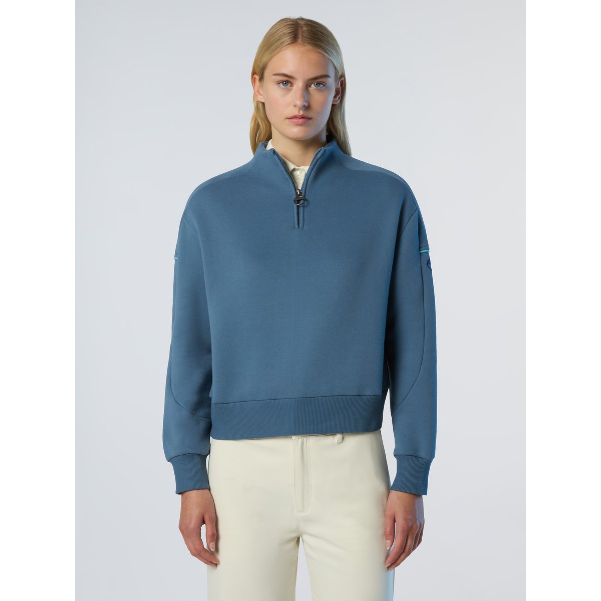 Sweat-shirt demi-zip bleu nuit, NORTH SAILS