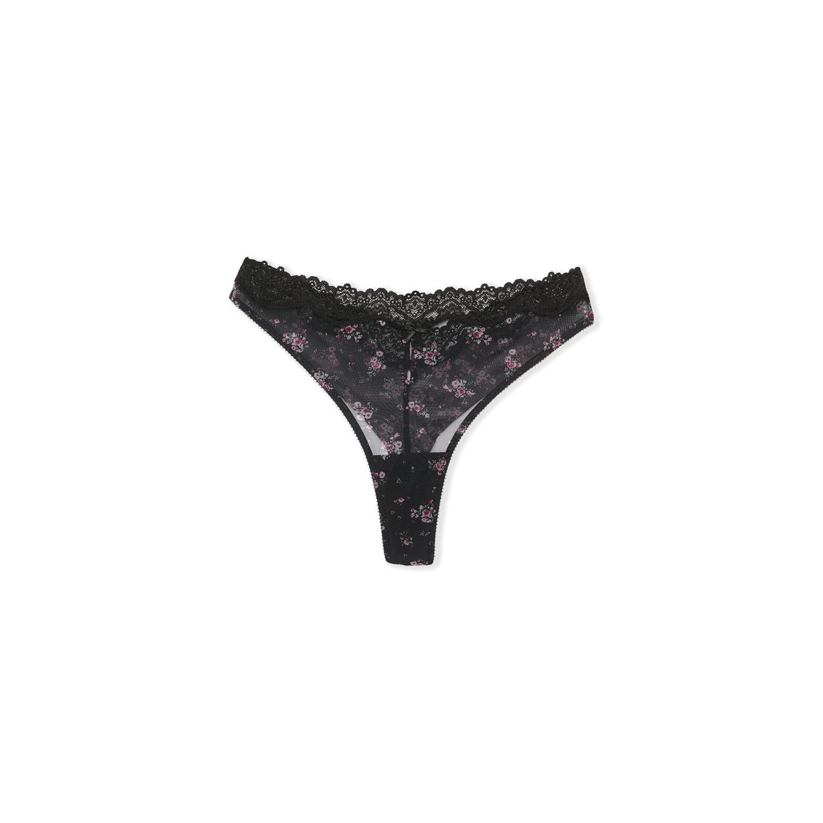 Tanga en tulle ORPHEE noir, ETAM