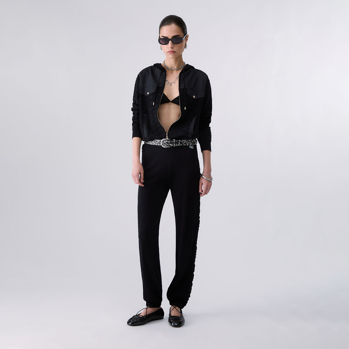 Pantalon long en maille noir, LIU JO