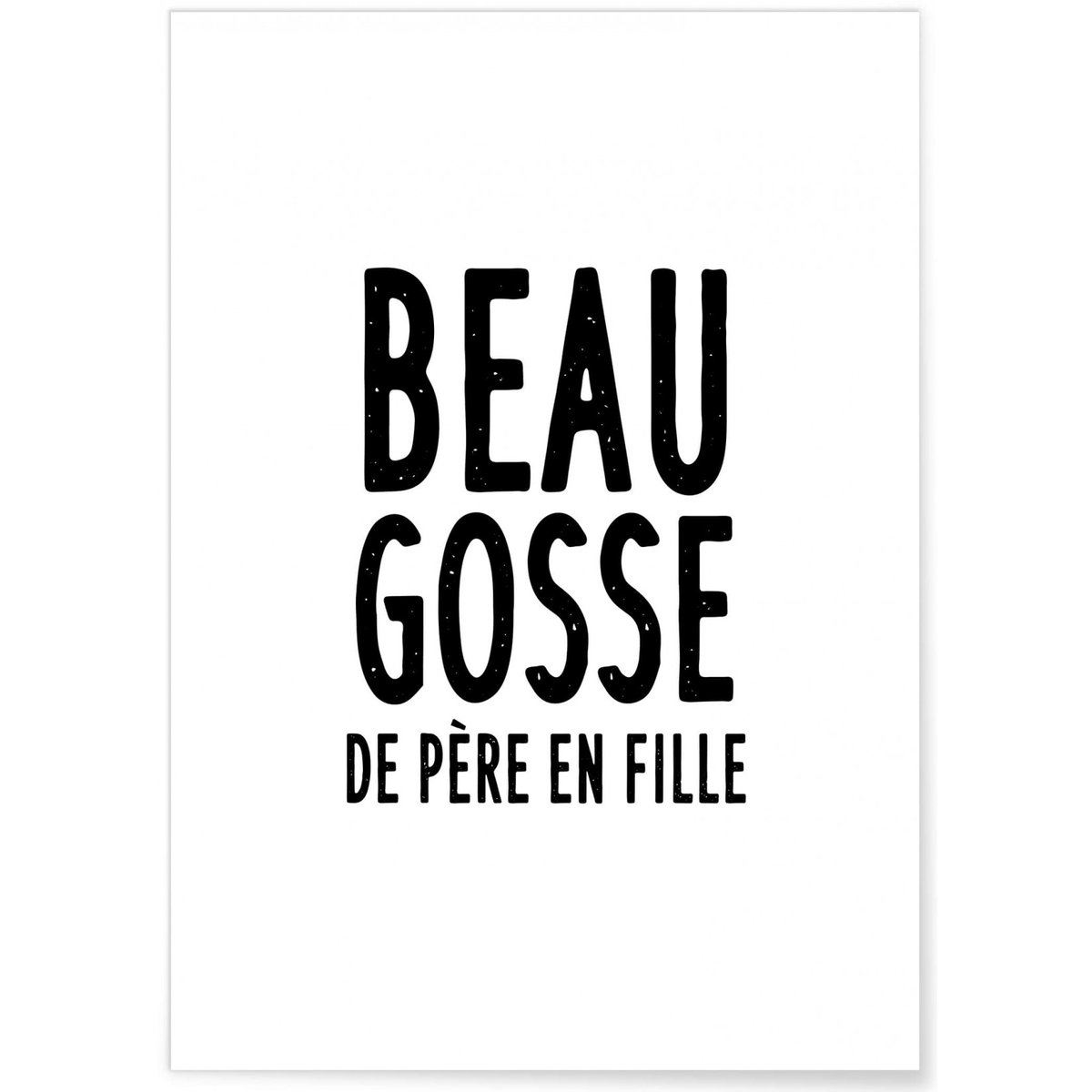 Affiche Père fille blanc, L'AFFICHERIE