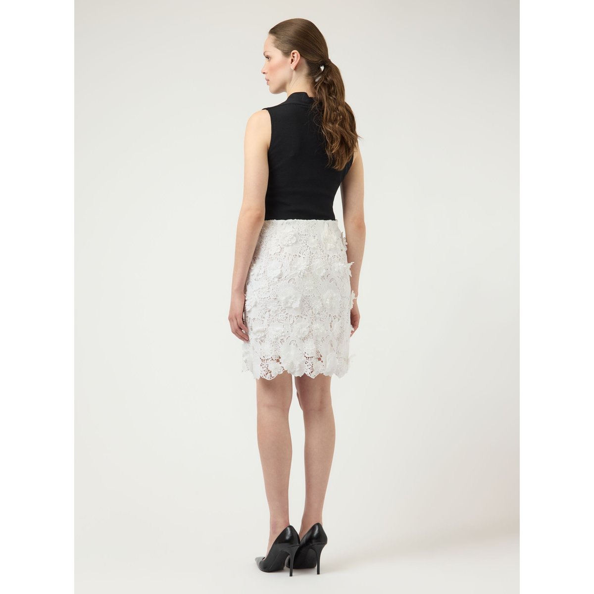 Mini-Jupe star white, YAS