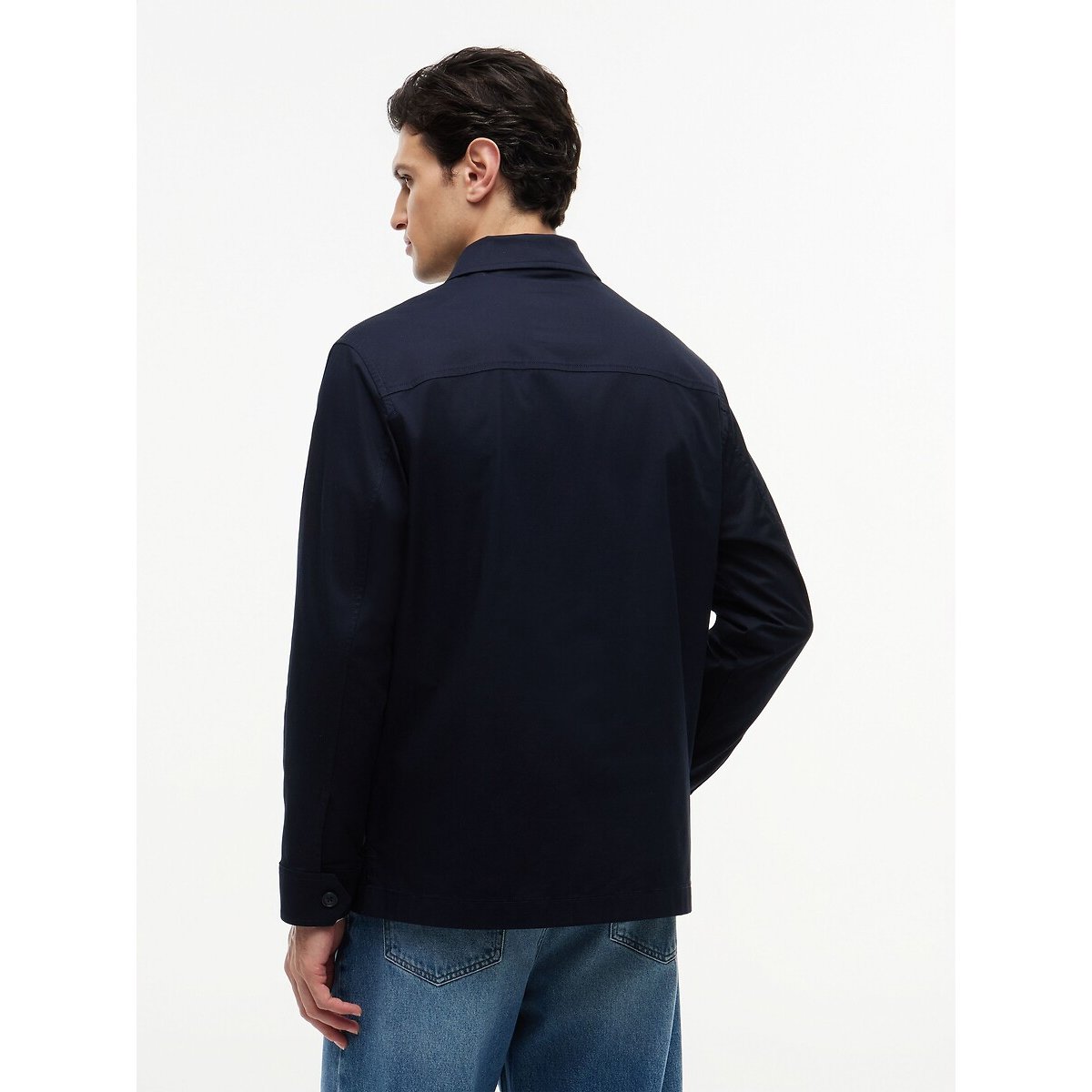 Cotton Buttoned Shacket navy blue, TOMMY HILFIGER