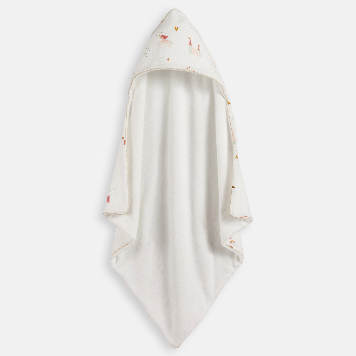 Capa de baño de gasa de algodón y tejido de rizo 380 g, CHATEAU LICORNE estampado, LA REDOUTE INTERIEURS