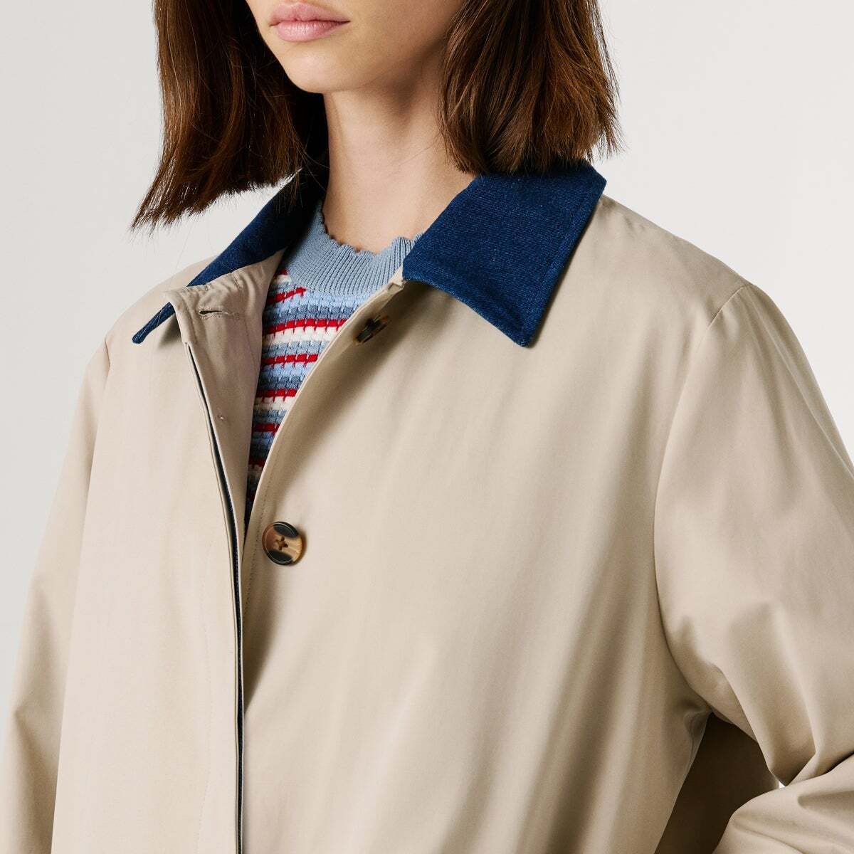 Trench-Coat Avec Col Chemise beige clair, PEPE JEANS